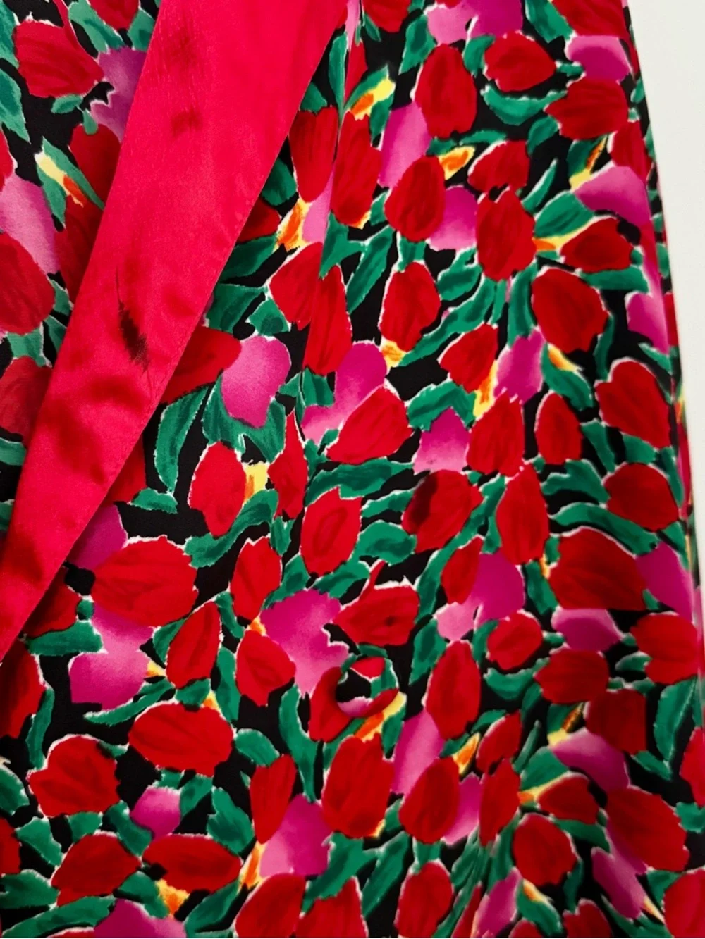 Vintage Victoria’s Secret Gold Label Double Breasted Nightgown, Red Floral – S - Picture 5 of 7